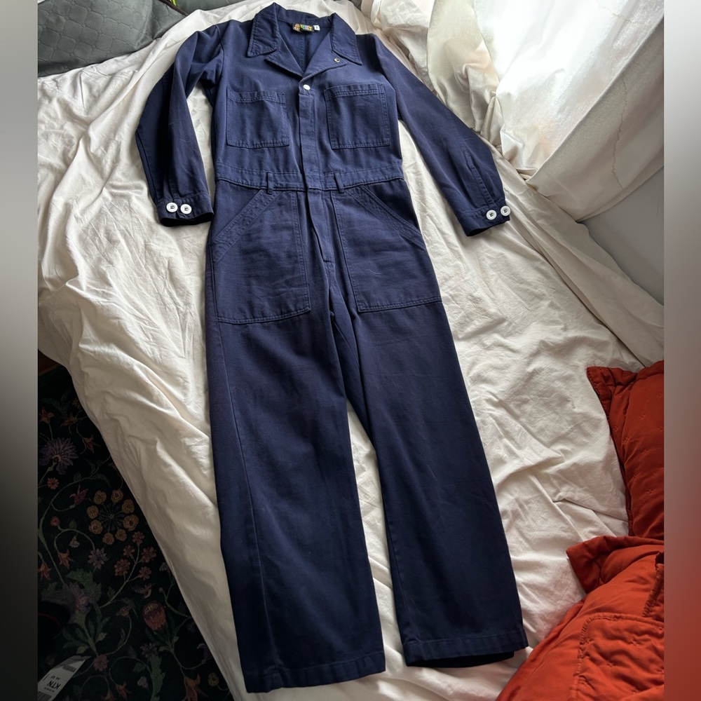 Big bud press navy everyday long sleeve jumpsuit size small